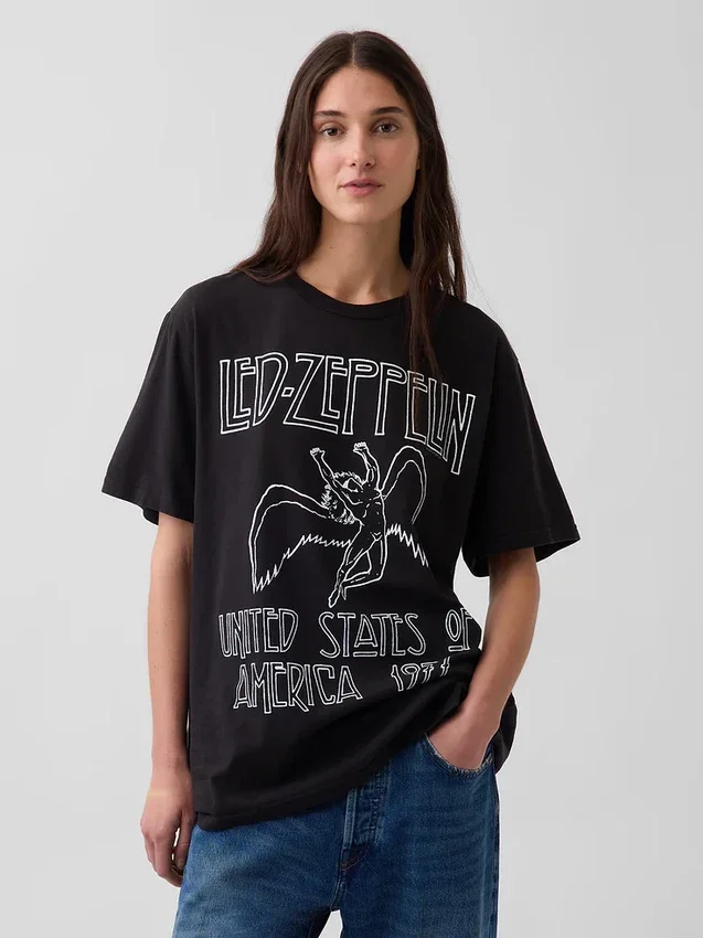 Φαρδύ T-shirt με σχέδιο Led Zeppelin