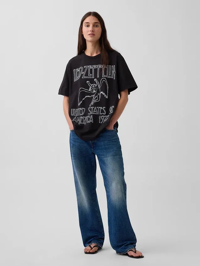 Φαρδύ T-shirt με σχέδιο Led Zeppelin