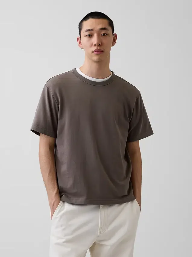 Φαρδύ T-shirt βαρέως βάρους για ενήλικες