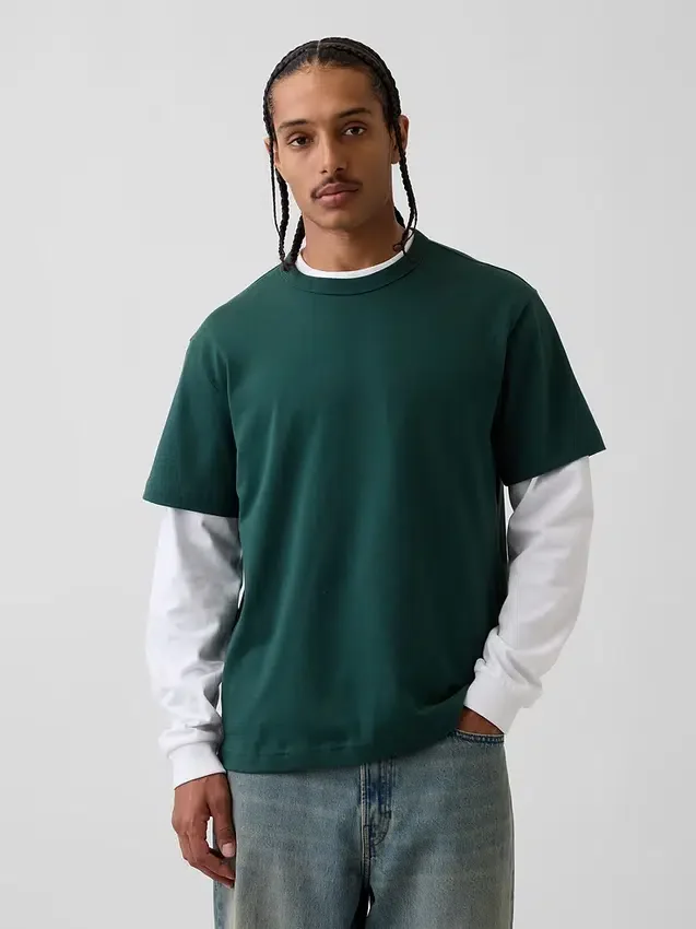 Φαρδύ T-shirt βαρέως βάρους για ενήλικες