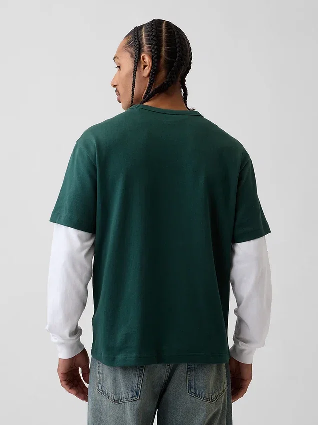 Φαρδύ T-shirt βαρέως βάρους για ενήλικες