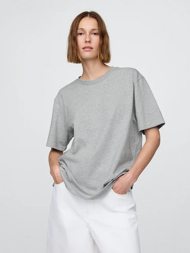 Φαρδύ T-shirt βαρέως βάρους για ενήλικες