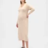Φόρεμα-πουλόβερ εγκυμοσύνης CashSoft με V-neck
