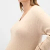 Φόρεμα-πουλόβερ εγκυμοσύνης CashSoft με V-neck