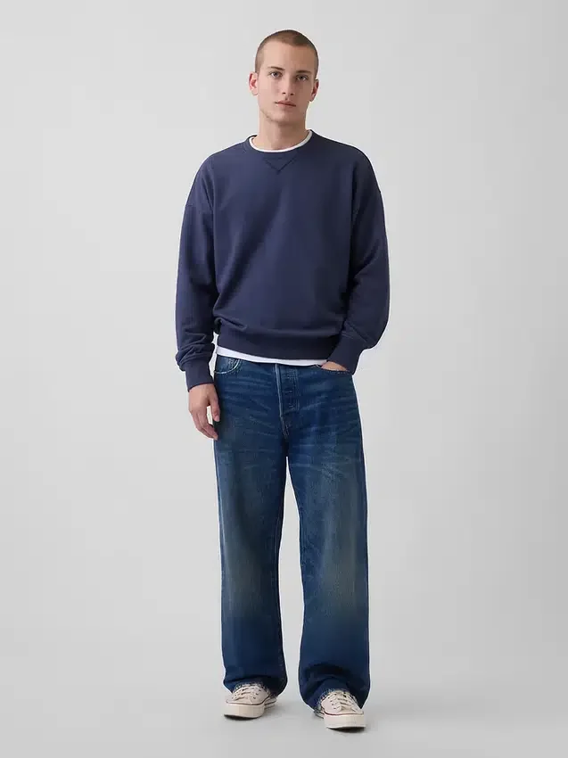 Φούτερ για ενήλικες από βαρύ φρεντς τερί σε oversized γραμμή