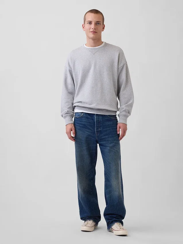 Φούτερ για ενήλικες από βαρύ φρεντς τερί σε oversized γραμμή
