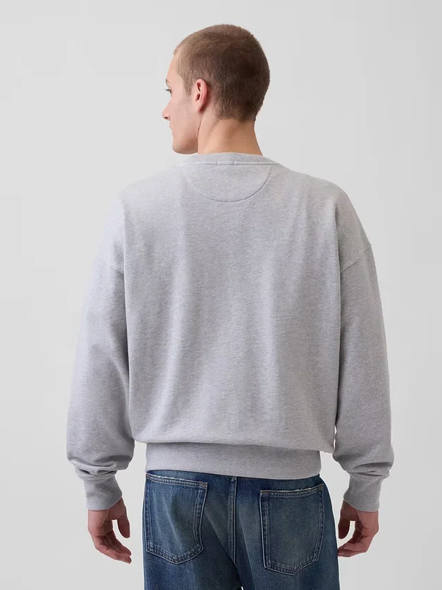 Φούτερ για ενήλικες από βαρύ φρεντς τερί σε oversized γραμμή