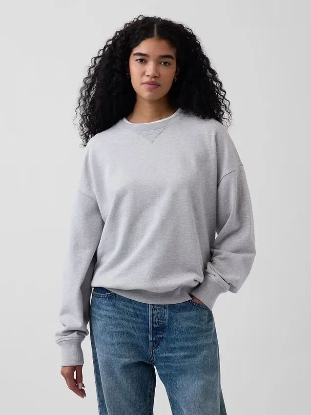 Φούτερ για ενήλικες από βαρύ φρεντς τερί σε oversized γραμμή