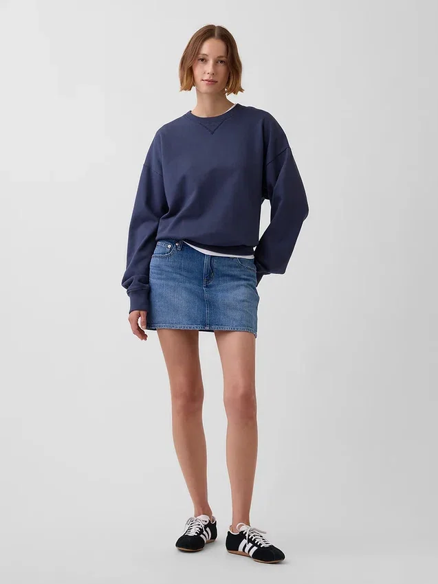 Φούτερ για ενήλικες από βαρύ φρεντς τερί σε oversized γραμμή