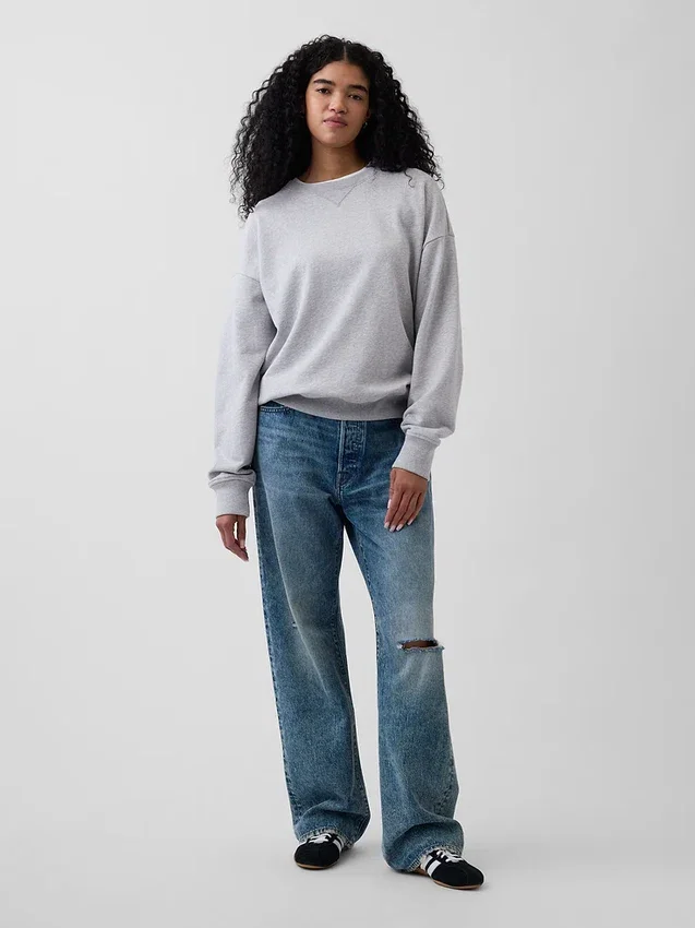 Φούτερ για ενήλικες από βαρύ φρεντς τερί σε oversized γραμμή