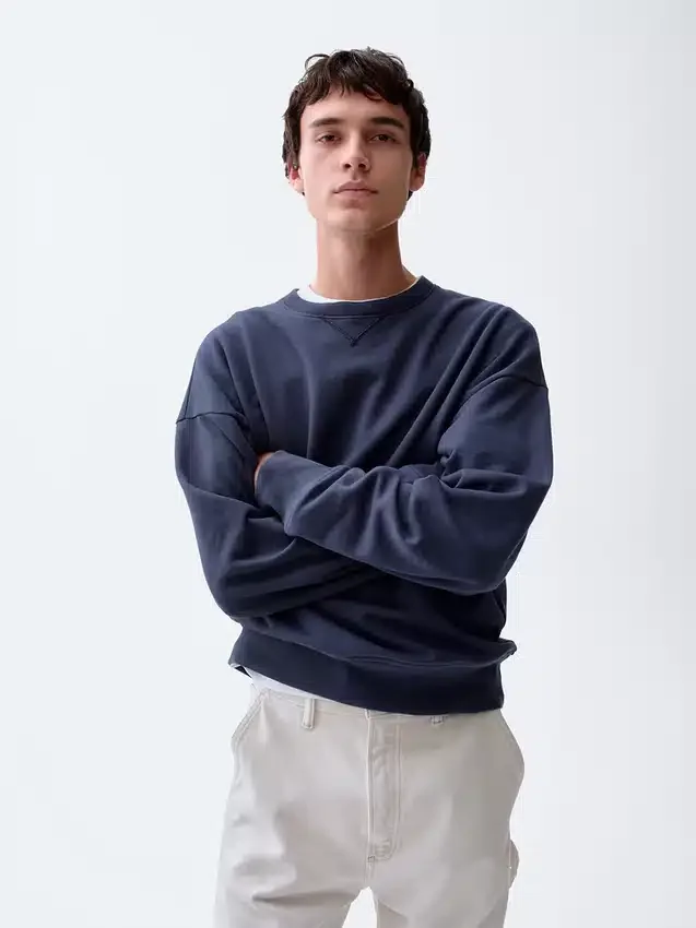 Φούτερ για ενήλικες από βαρύ φρεντς τερί σε oversized γραμμή
