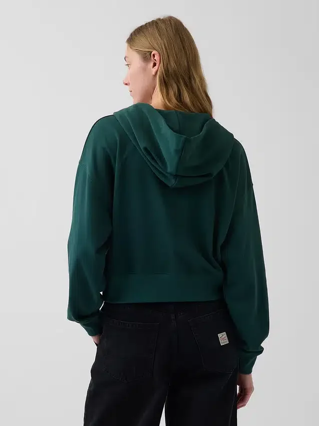 Φούτερ με κουκούλα, φερμουάρ και υφάσματος Vintagesoft Terry, σε oversized γραμμή
