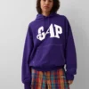 Φούτερ με κουκούλα GAP × Awake Ny, βαρέως τύπου, με υπερμεγέθη λογότυπο