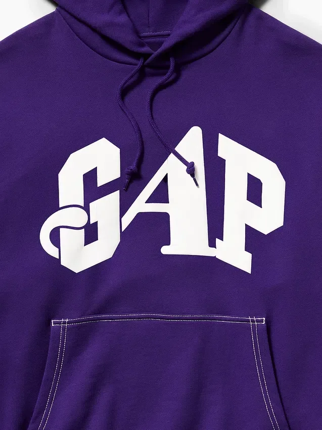 Φούτερ με κουκούλα GAP × Awake Ny, βαρέως τύπου, με υπερμεγέθη λογότυπο