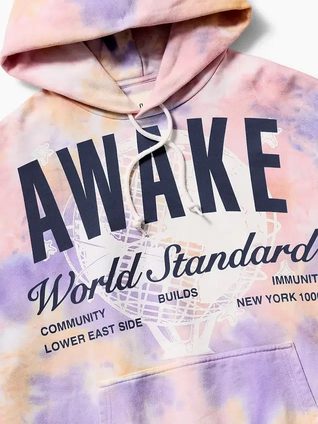 Φούτερ με κουκούλα GAP × Awake Ny, βαρέως τύπου, με υπερμεγέθη λογότυπο