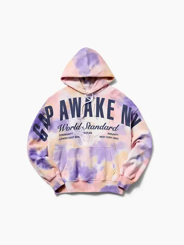Φούτερ με κουκούλα GAP × Awake Ny, βαρέως τύπου, με υπερμεγέθη λογότυπο