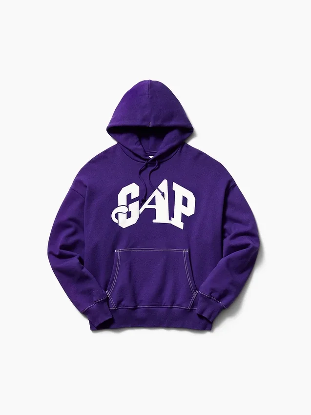 Φούτερ με κουκούλα GAP × Awake Ny, βαρέως τύπου, με υπερμεγέθη λογότυπο
