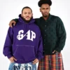 Φούτερ με κουκούλα GAP × Awake Ny, βαρέως τύπου, με υπερμεγέθη λογότυπο