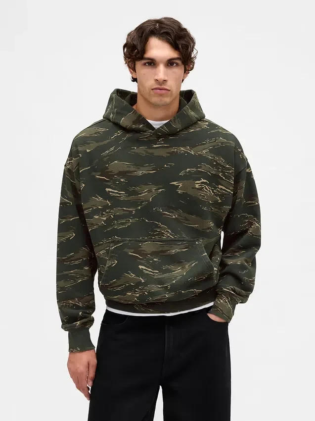 Φούτερ με κουκούλα για ενήλικες, βαρύ και oversized
