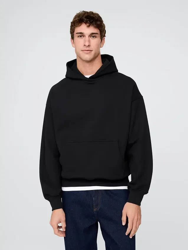 Φούτερ με κουκούλα για ενήλικες, βαρύ και oversized