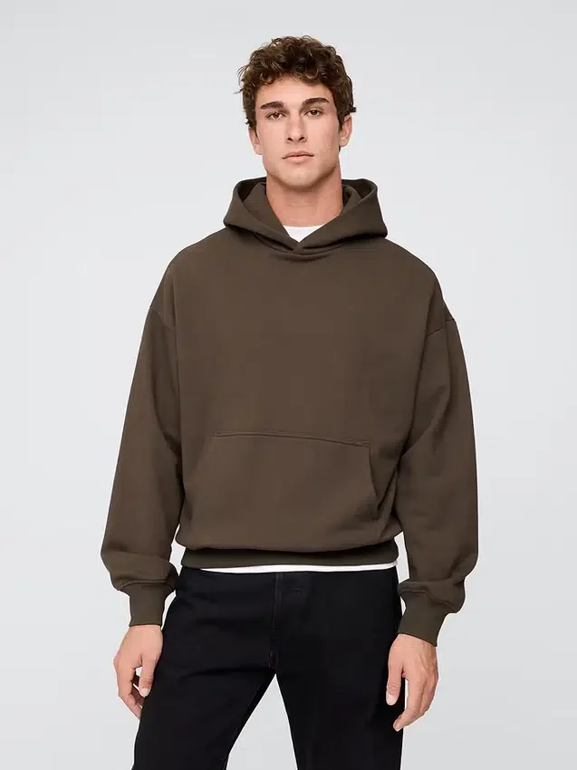 Φούτερ με κουκούλα για ενήλικες, βαρύ και oversized