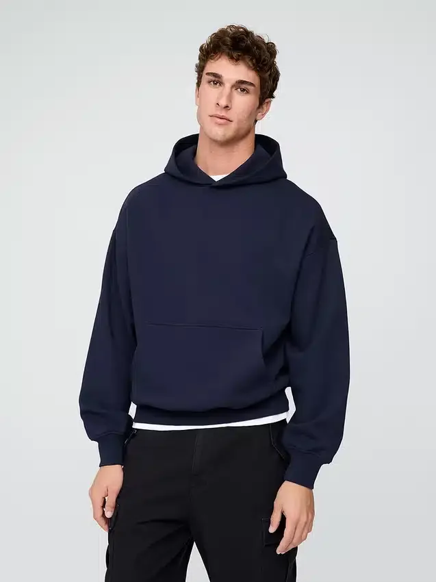 Φούτερ με κουκούλα για ενήλικες, βαρύ και oversized