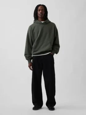 Φούτερ με κουκούλα για ενήλικες, βαρύ και oversized