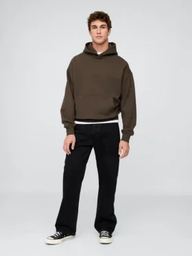 Φούτερ με κουκούλα για ενήλικες, βαρύ και oversized