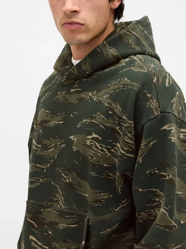 Φούτερ με κουκούλα για ενήλικες, βαρύ και oversized
