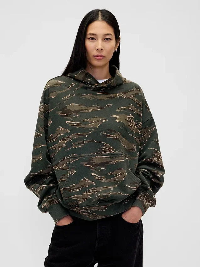 Φούτερ με κουκούλα για ενήλικες, βαρύ και oversized