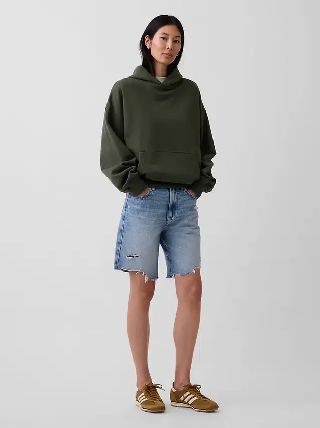 Φούτερ με κουκούλα για ενήλικες, βαρύ και oversized