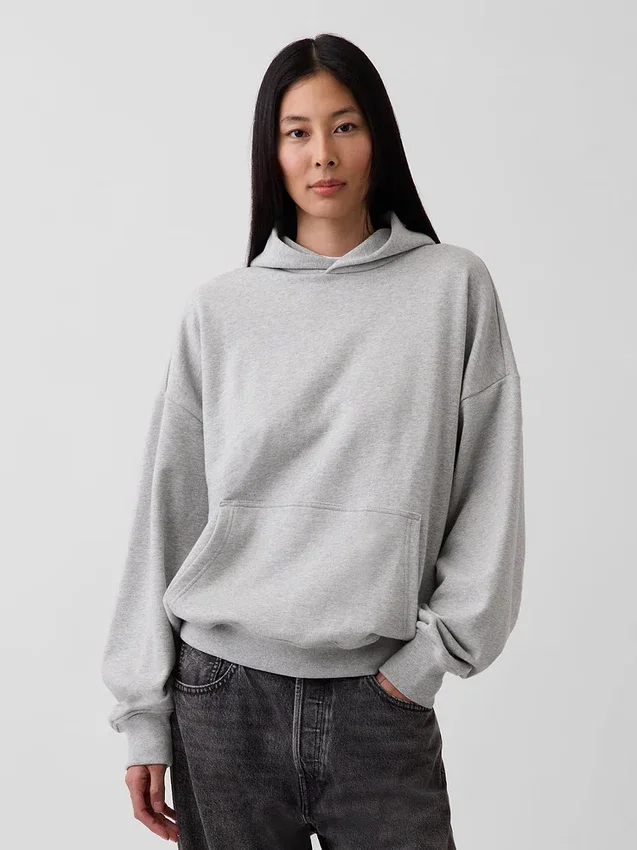 Φούτερ με κουκούλα για ενήλικες, βαρύ και oversized