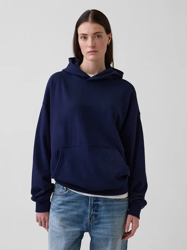 Φούτερ με κουκούλα για ενήλικες, βαρύ και oversized