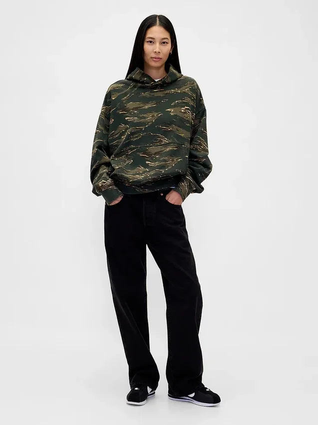 Φούτερ με κουκούλα για ενήλικες, βαρύ και oversized