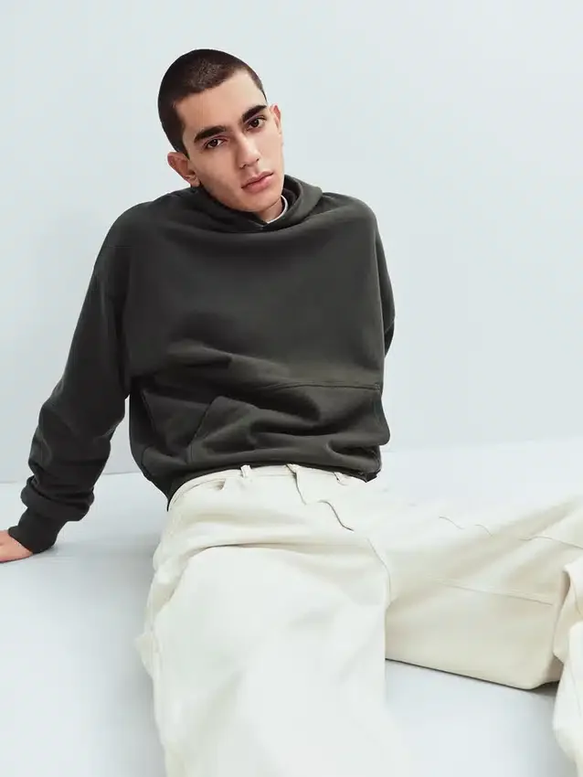 Φούτερ με κουκούλα για ενήλικες, βαρύ και oversized