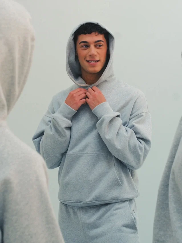 Φούτερ με κουκούλα για ενήλικες, βαρύ και oversized