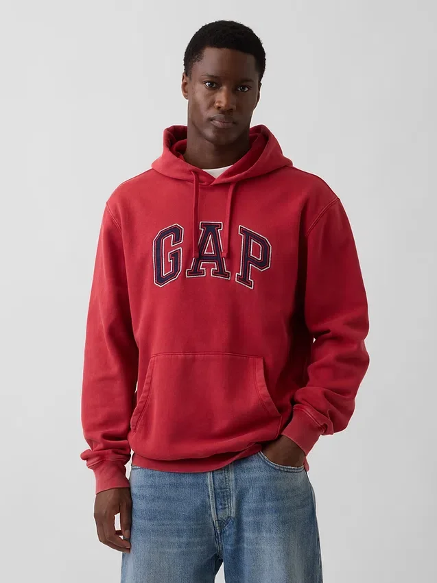Φούτερ με κουκούλα για ενήλικες Vintagesoft Relaxed Logo