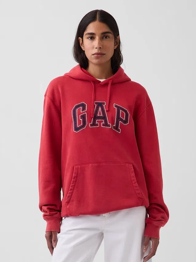 Φούτερ με κουκούλα για ενήλικες Vintagesoft Relaxed Logo
