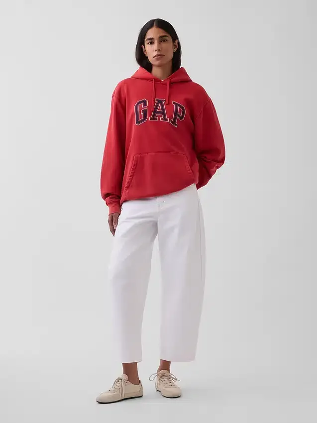 Φούτερ με κουκούλα για ενήλικες Vintagesoft Relaxed Logo