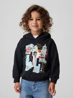 Φούτερ με κουκούλα Jean-Michel Basquiat για μικρά παιδιά, από Vintagesoft