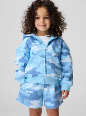 Φούτερ με κουκούλα και φερμουάρ Vintagesoft Camo για βρέφη & νήπια