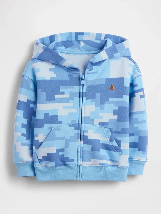 Φούτερ με κουκούλα και φερμουάρ Vintagesoft Camo για βρέφη & νήπια