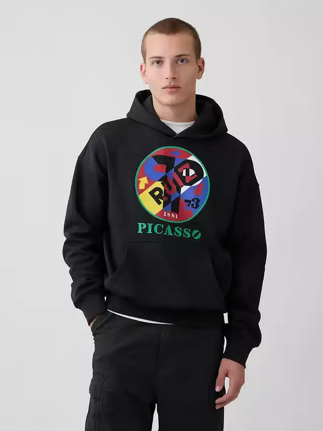 Φούτερ με κουκούλα και σχέδιο Robert Indiana Vintagesoft