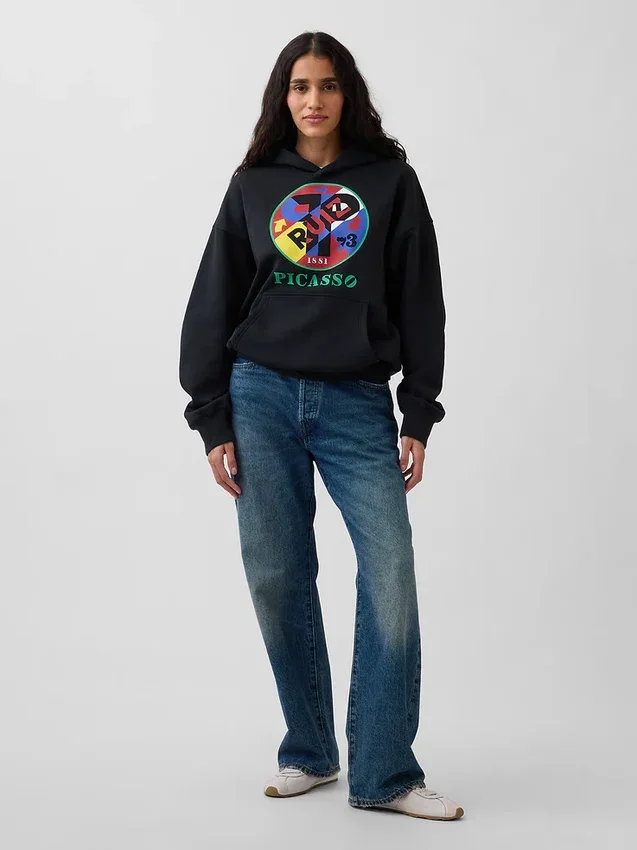Φούτερ με κουκούλα και σχέδιο Robert Indiana Vintagesoft