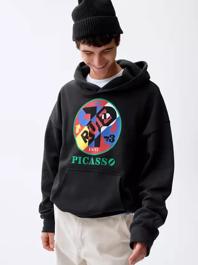 Φούτερ με κουκούλα και σχέδιο Robert Indiana Vintagesoft