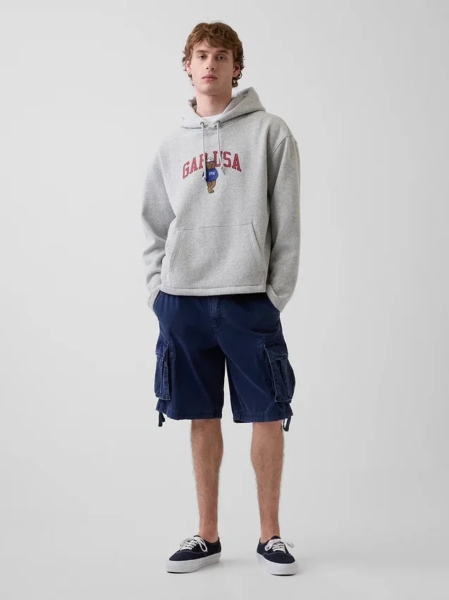 Φούτερ με κουκούλα Vintagesoft Oversized Americana Logo