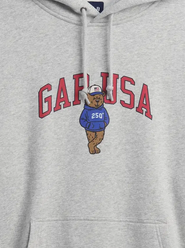 Φούτερ με κουκούλα Vintagesoft Oversized Americana Logo