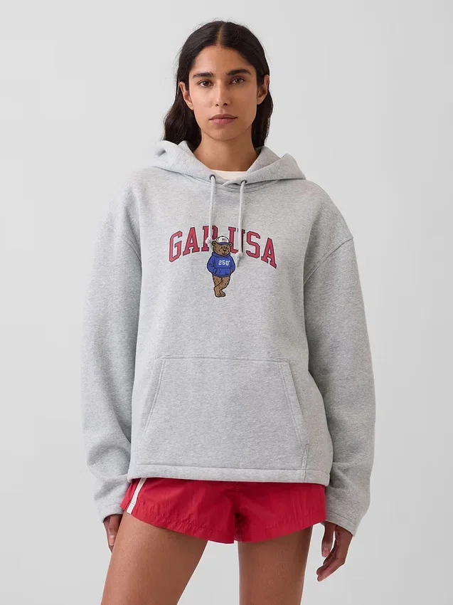 Φούτερ με κουκούλα Vintagesoft Oversized Americana Logo