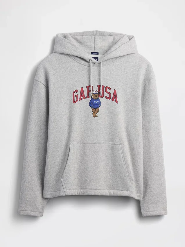 Φούτερ με κουκούλα Vintagesoft Oversized Americana Logo