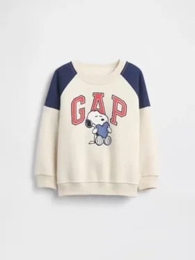 Φούτερ με λογότυπο Snoopy για βρέφη & νήπια, με μανίκια Raglan
